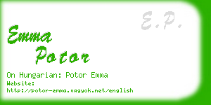 emma potor business card